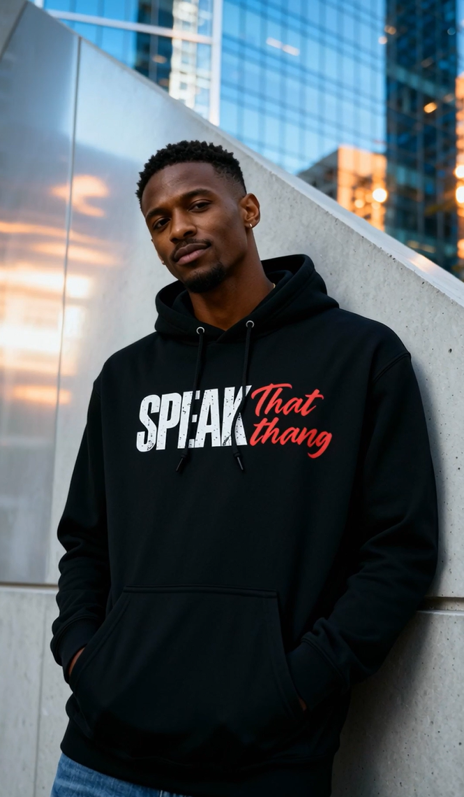 Speak That Thang Hoodie - Black