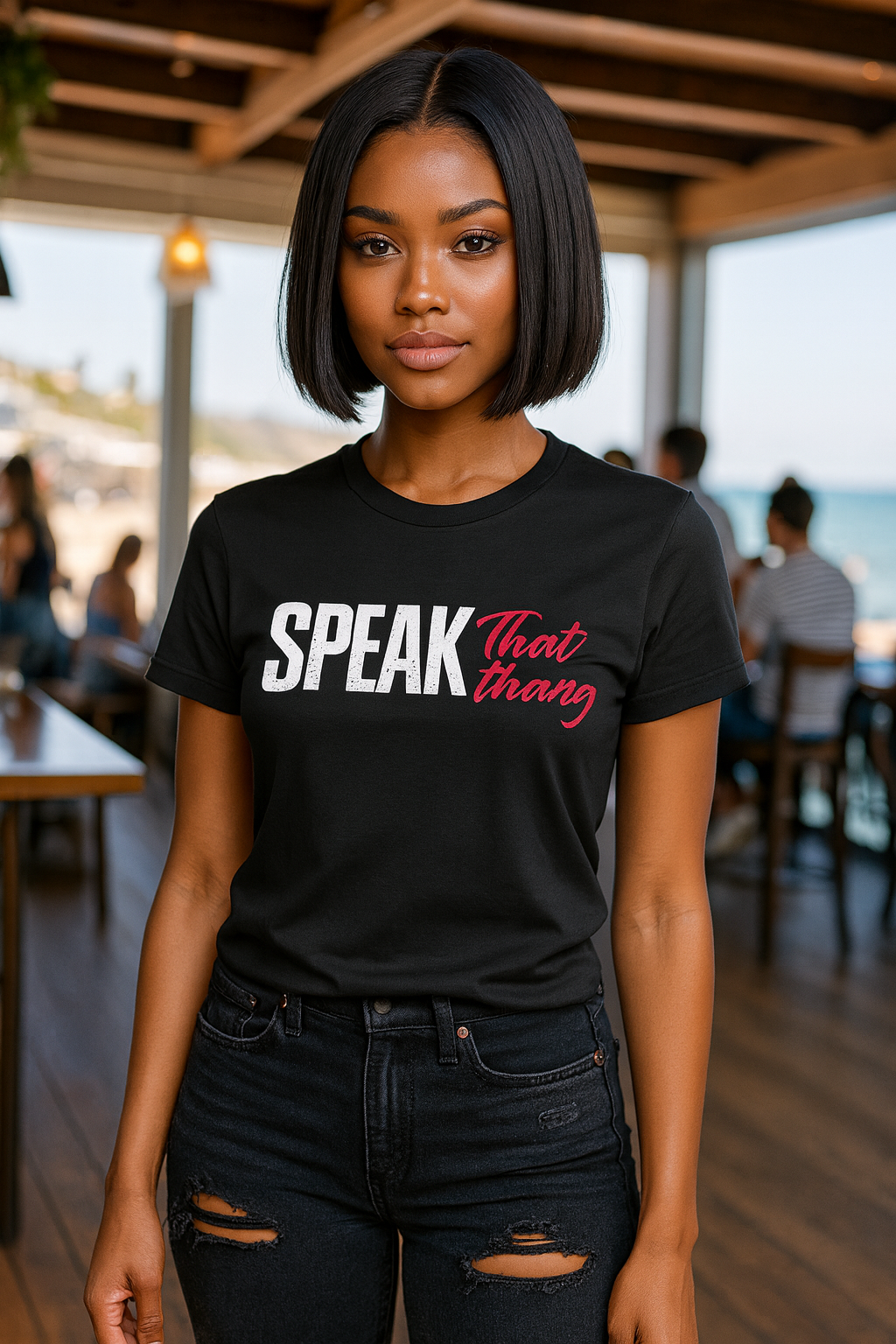 Speak That Thang Tee - Black
